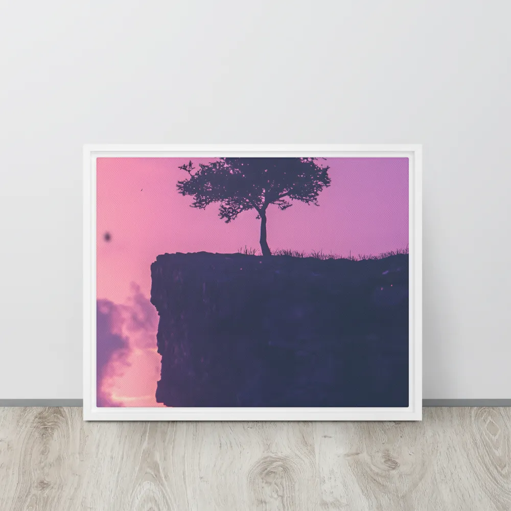 Solitude on the Edge | Canvas with White Frame | 16″×20″