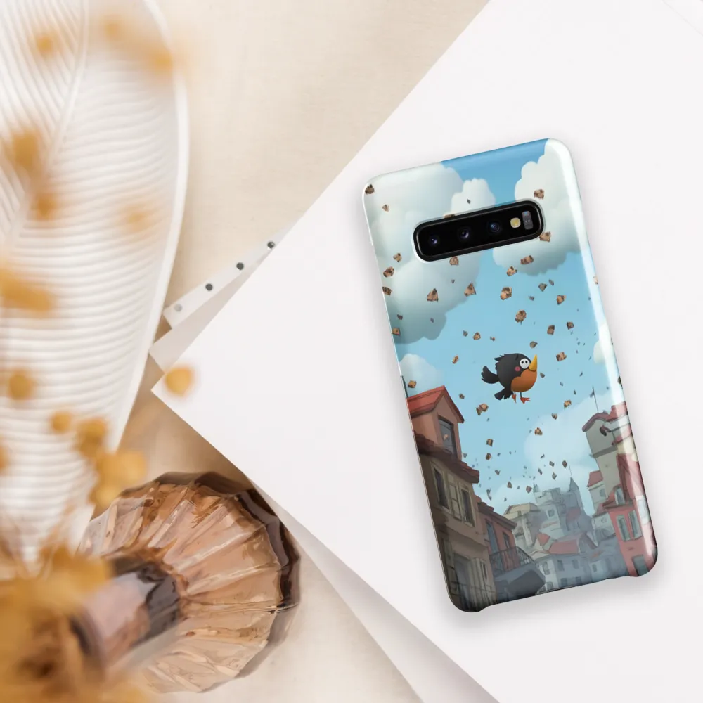 A Whimsical Flight Through Bread and Sky | Phone Case |  S10 Plus | Snap Case | Glossy