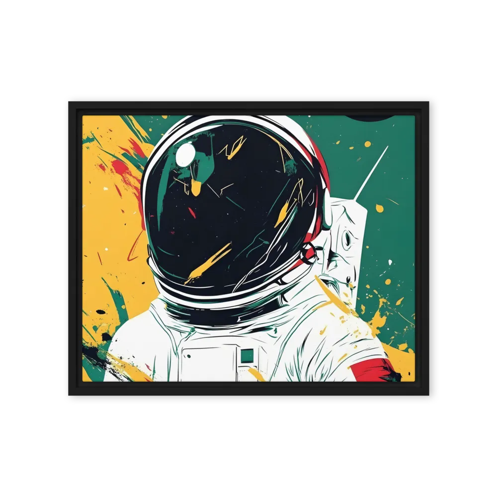 Galactic Explorer: A Modern Odyssey | Canvas with Black Frame | 16″×20″