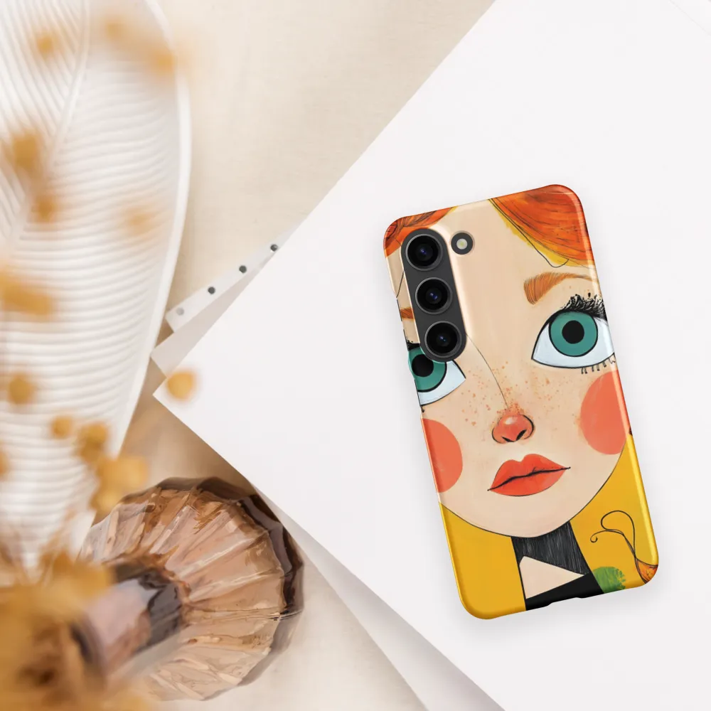 Whimsical Portrait of a Girl | Phone Case |  S23 | Snap Case | Matte