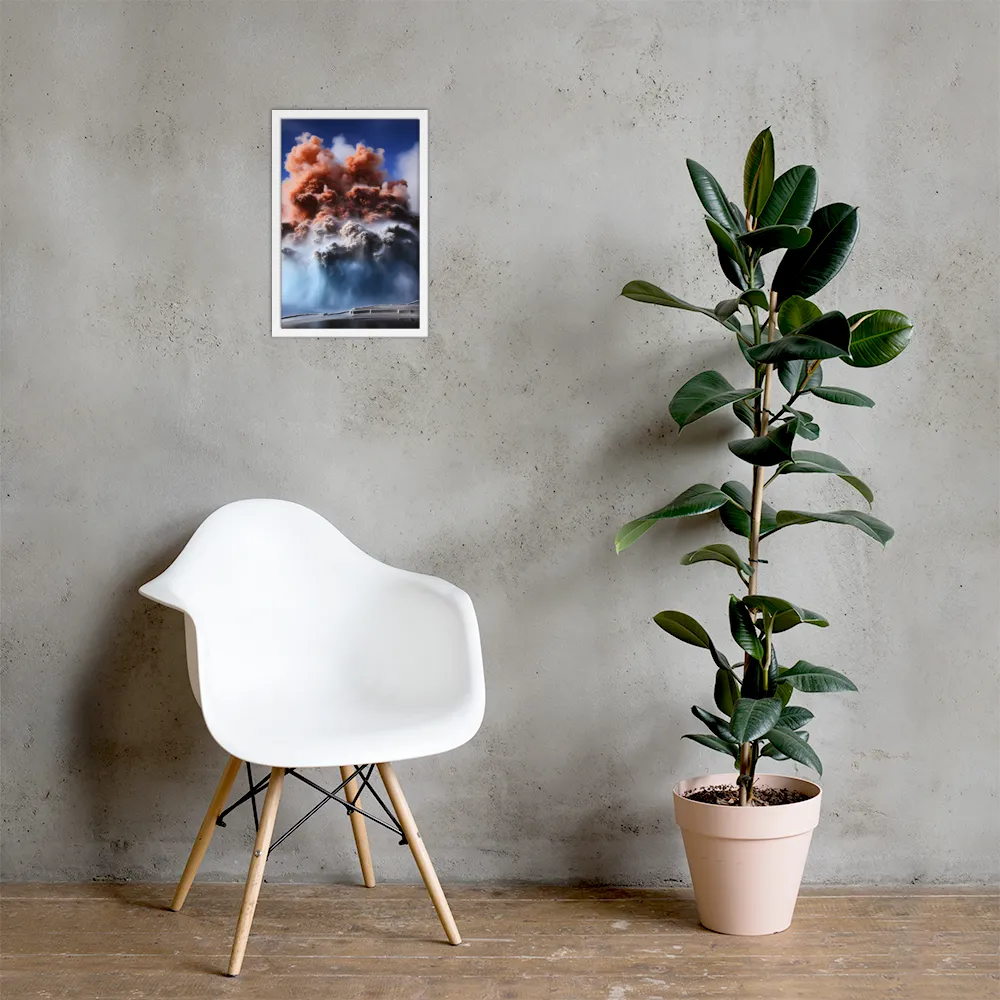Eruption of Elements | Poster with White Frame | 12″×18″