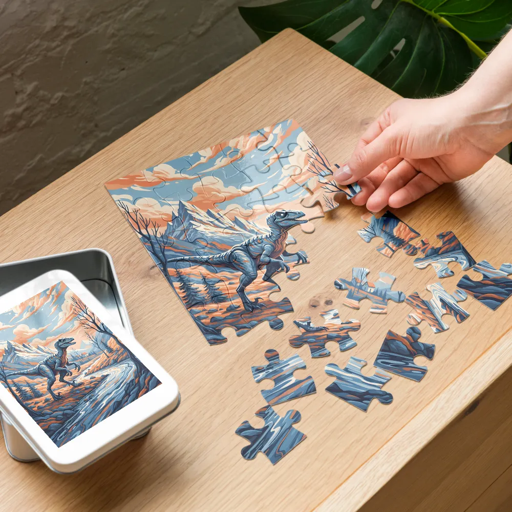 Riverside Raptor 
 Jigsaw Puzzle in Tin Box