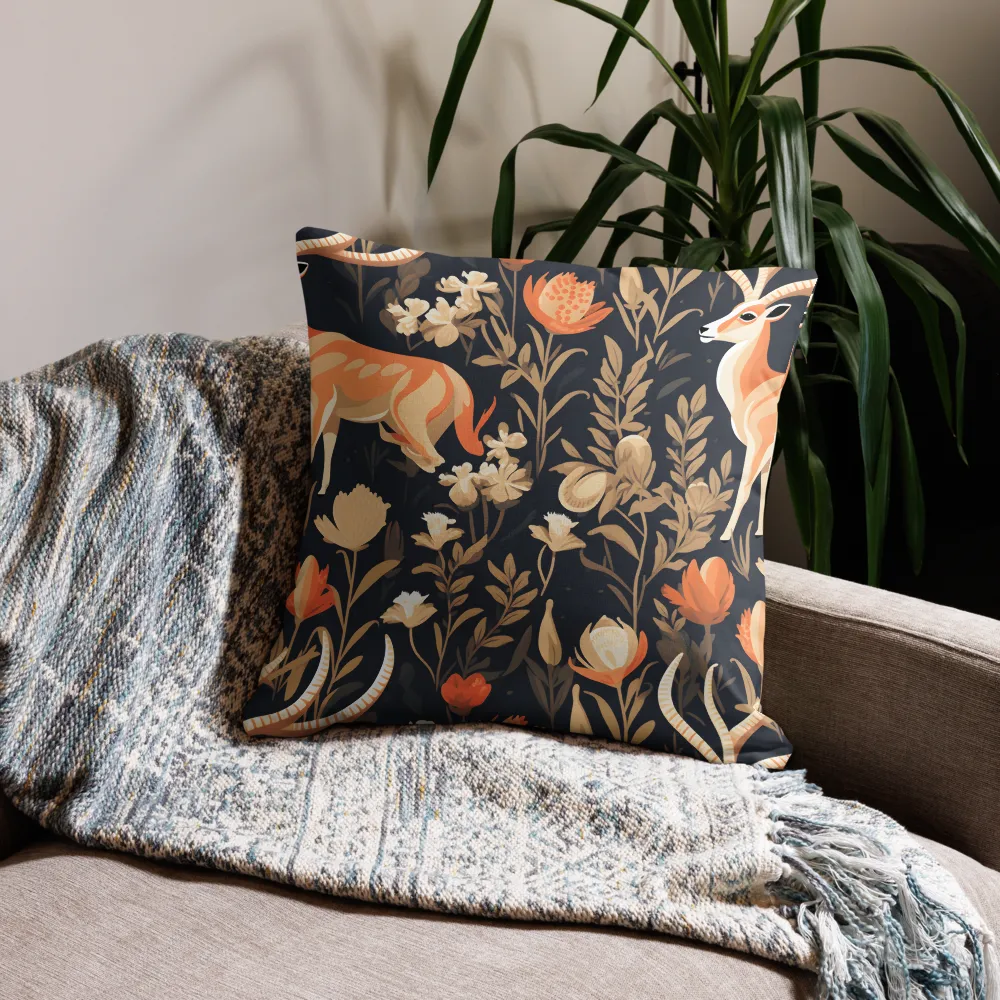 Floral Harmony: A Dance in the Dark | Pillow & Pillow Case | Multiple Sizes