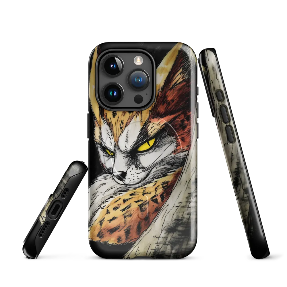 Fierce Gaze of the Wild Cat
