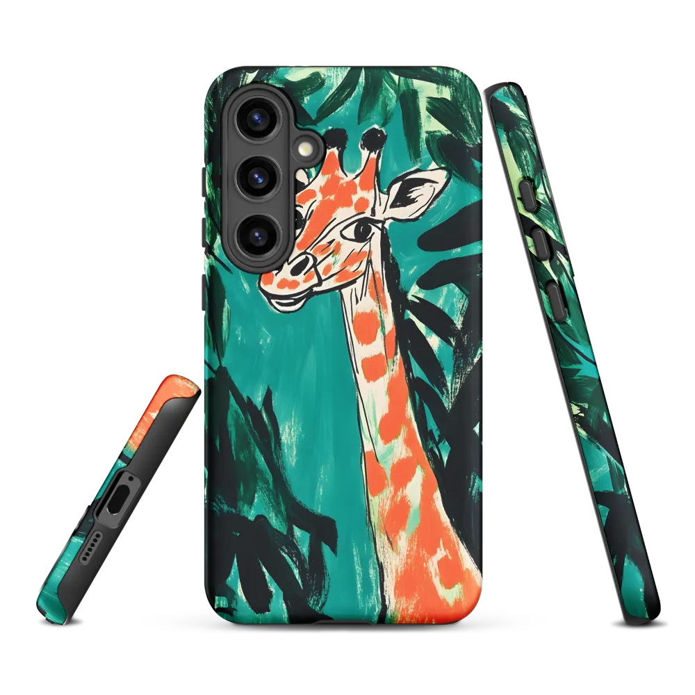 Curious Giraffe in Lush Greenery | Phone Case |  S24 Plus | Tough Case | Matte