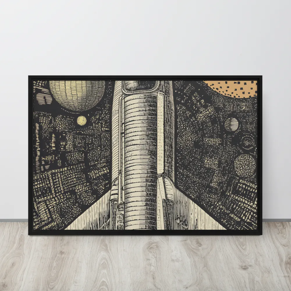 Voyage to the Unknown | Canvas with Black Frame | 24″×36″