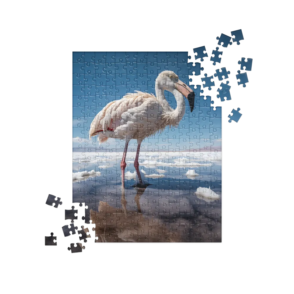 Graceful Solitude of a Flamingo | Jigsaw Puzzle | 252 pieces