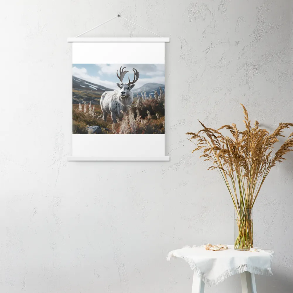 Majestic Harmony: The Reindeer in Nature | Poster With White Wood Hanger | 18″×24″