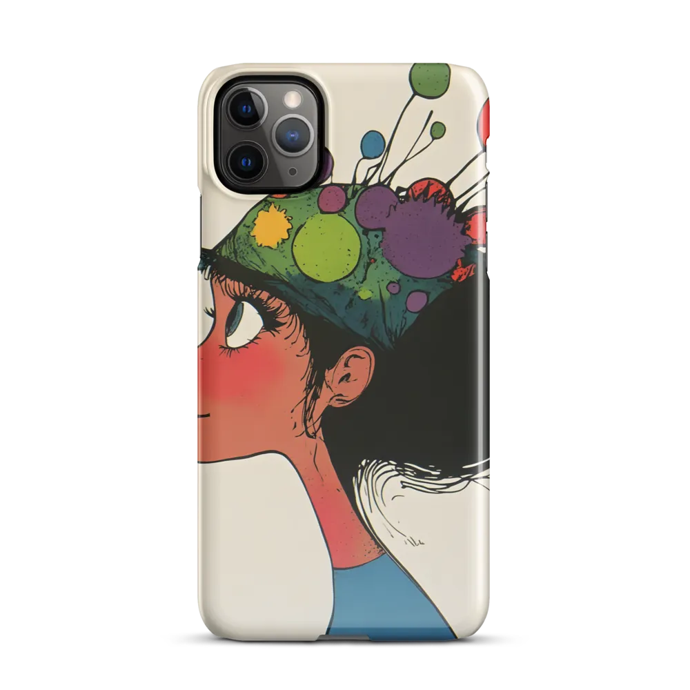 Playful Colors: The Party Hat Girl | Phone Case |  11 Pro Max | Snap Case | Glossy