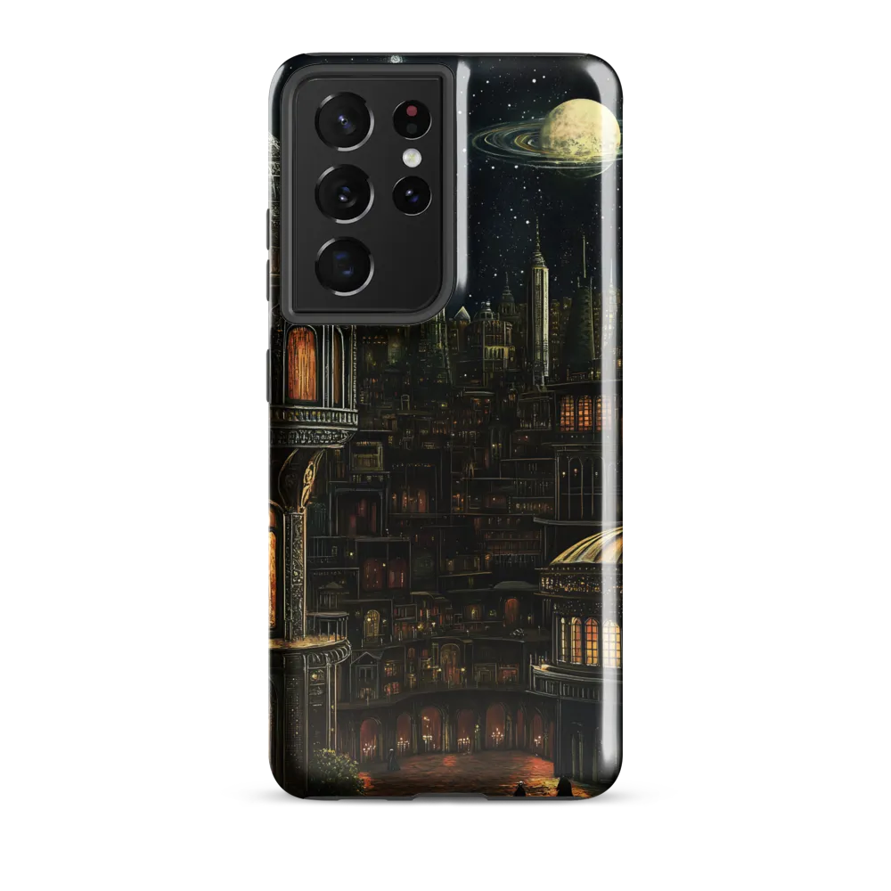 Celestial Enigma: A Surreal Cityscape