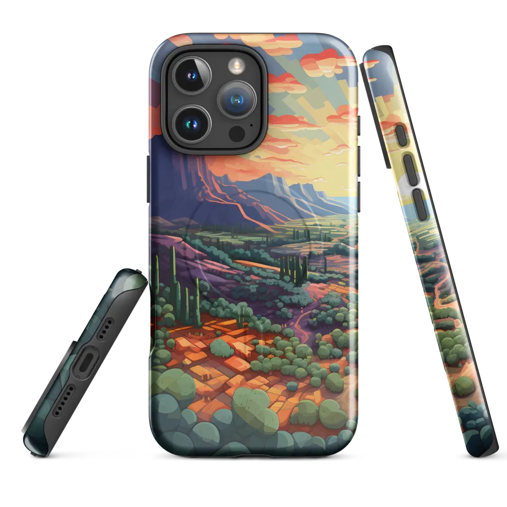 Desert Serenity at Dusk | Phone Case |  16 Pro Max | MagSafe® Tough Case | Glossy
