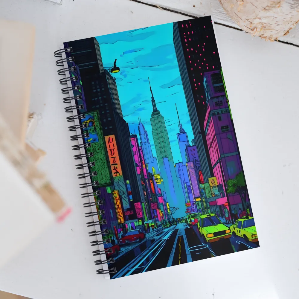 Neon Dreams of the City | Spiral Notebook