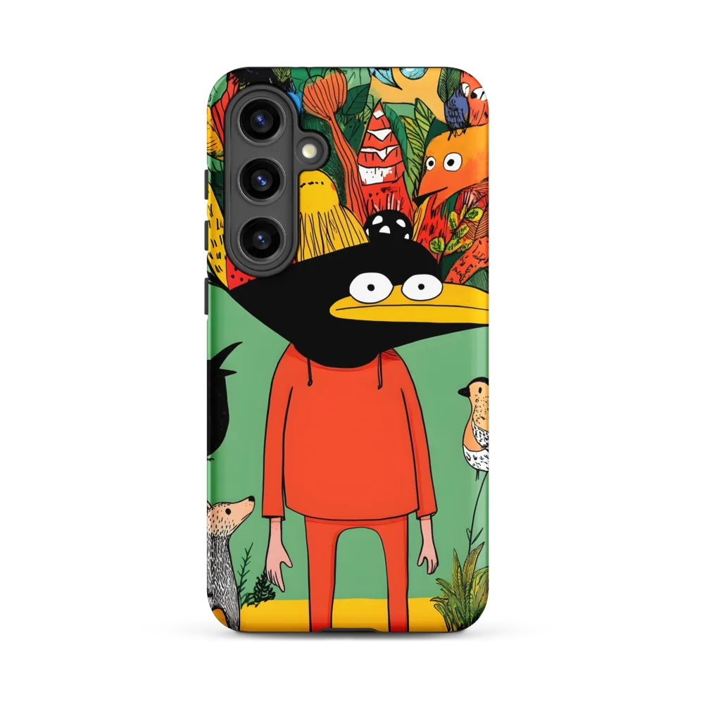 Whimsical Encounter in a Colorful Jungle