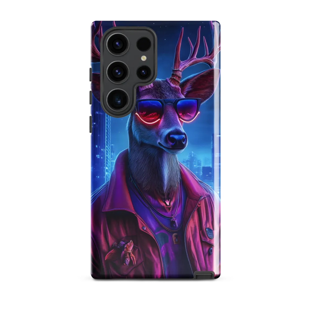 Urban Serenade: The Cool Deer | Phone Case |  S23 Ultra | Tough Case | Glossy