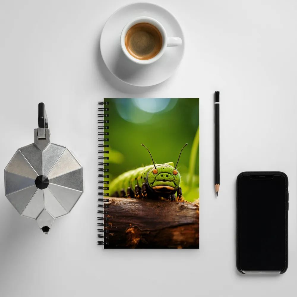 A Caterpillar's Luminous Journey | Spiral Notebook