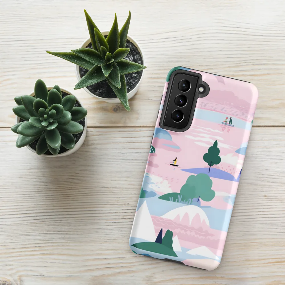 Whimsical Reflections: A Journey Through Landscapes | Phone Case |  S21 | Tough Case | Matte