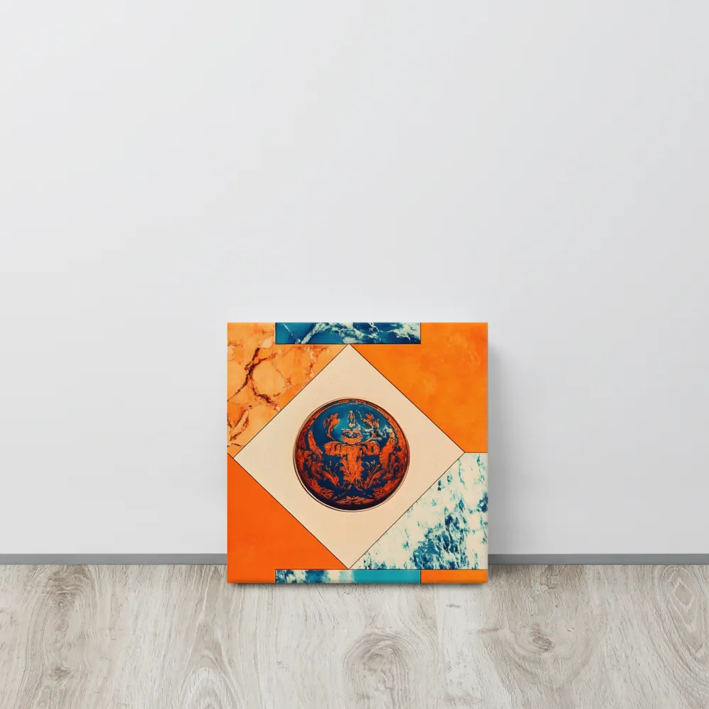Harmonious Encounters: Abstract Geometry | Canvas | 12″×12″