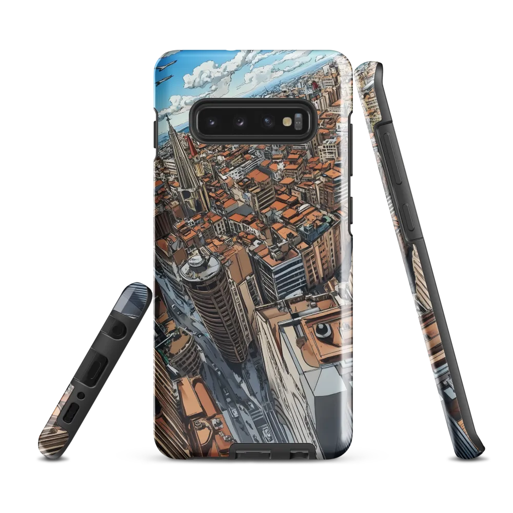 Aerial Symphony of Urban Life | Phone Case |  S10 Plus | Tough Case | Glossy