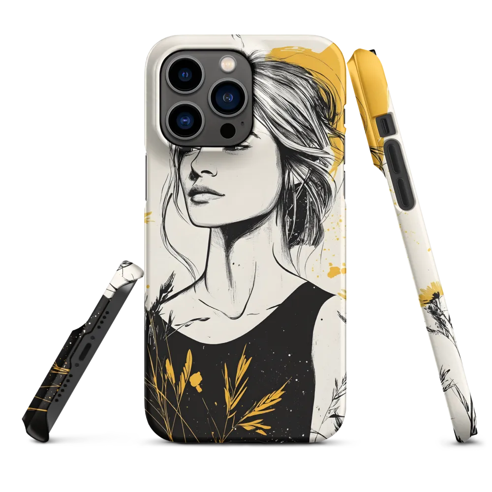 Golden Bloom — Portrait with Botanicals
