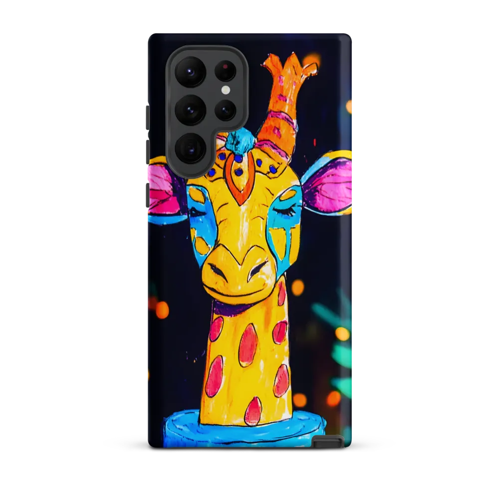 Whimsical Giraffe in Vibrant Colors