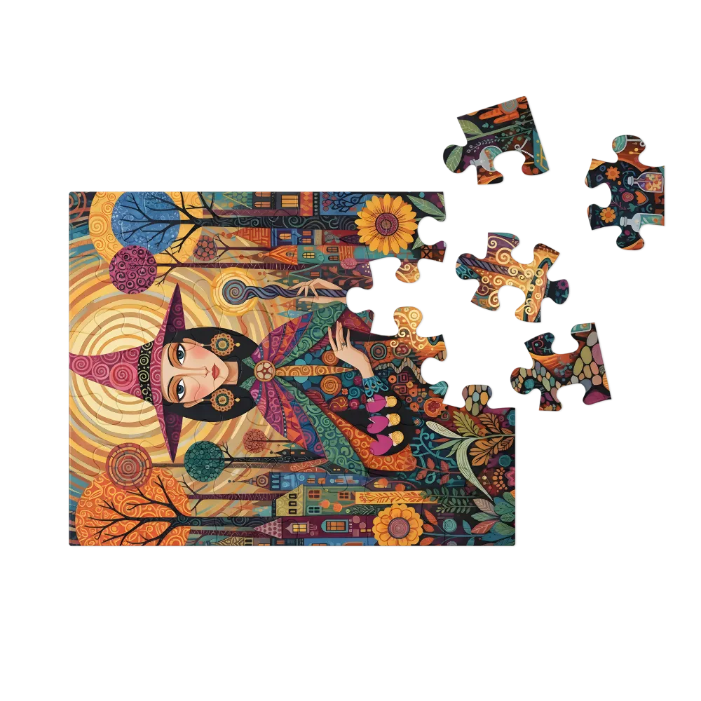 Sunlit Enchantress 
 Jigsaw Puzzle in Tin Box