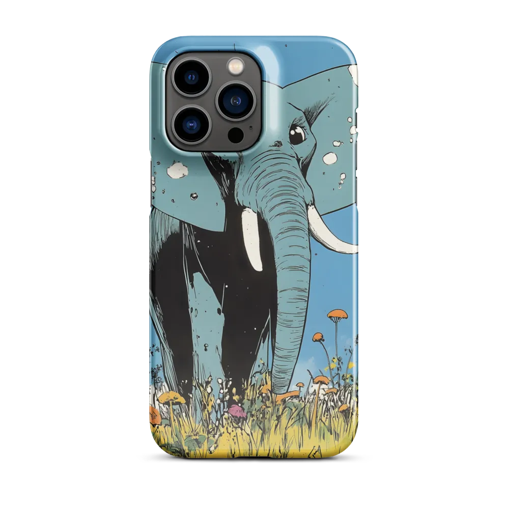 Whimsical Blue Elephant in Bloom