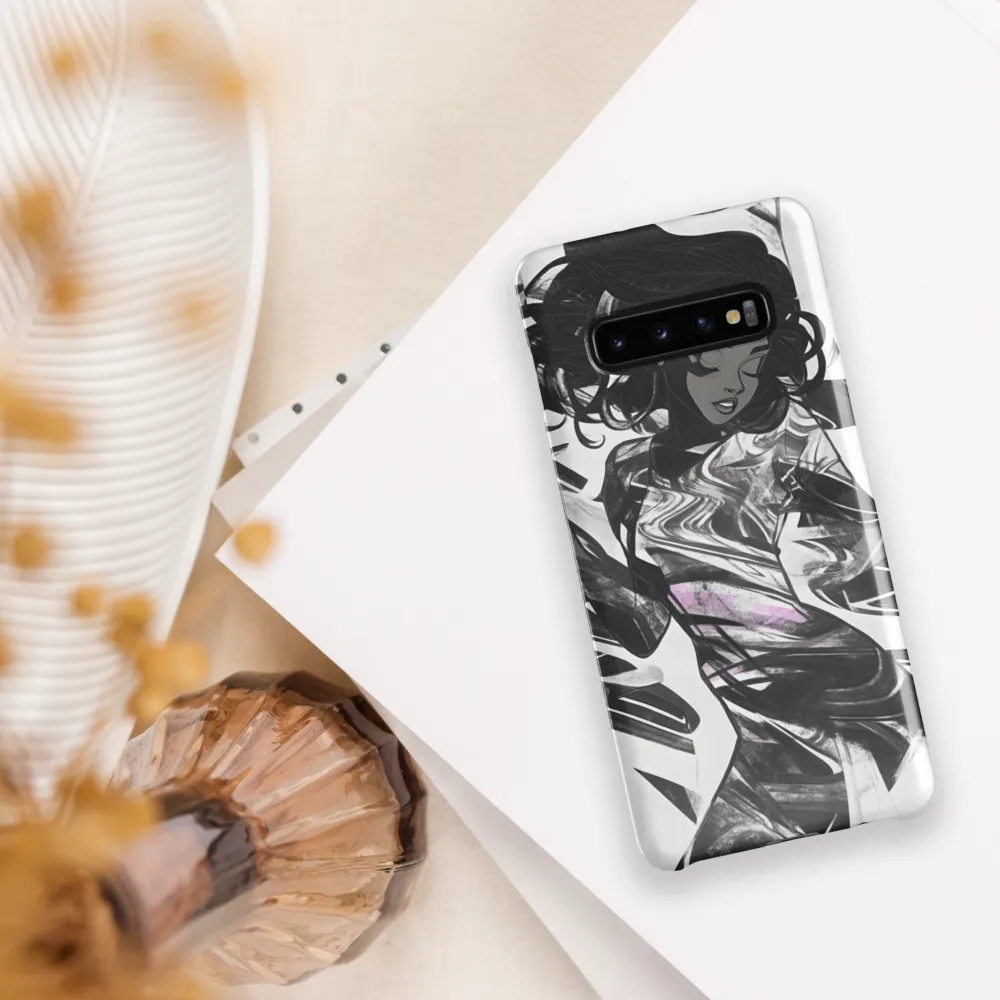 Fluid Grace: The Dance of Shadows | Phone Case |  S10 Plus | Snap Case | Glossy