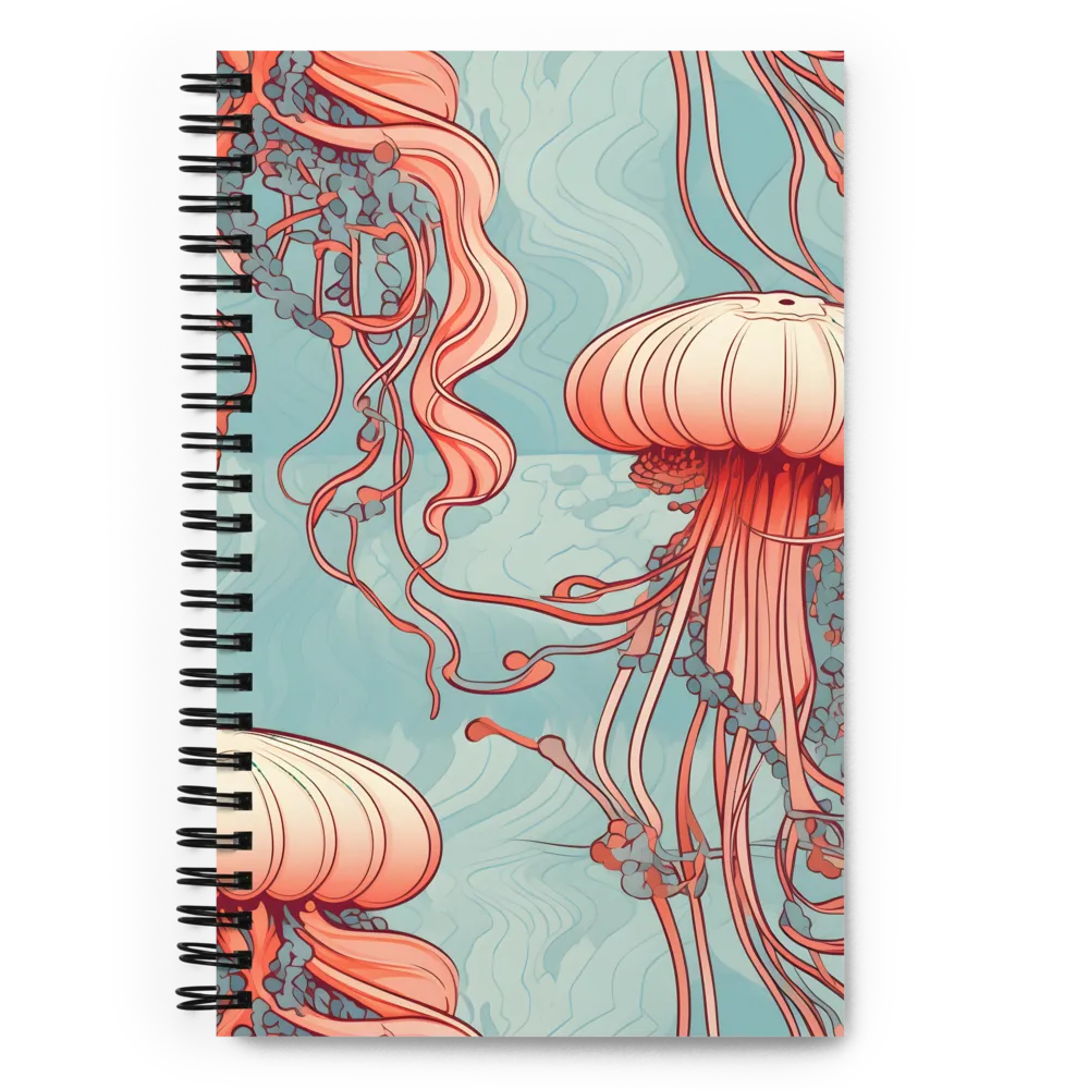 Ethereal Dance of Jellyfish | Spiral Notebook