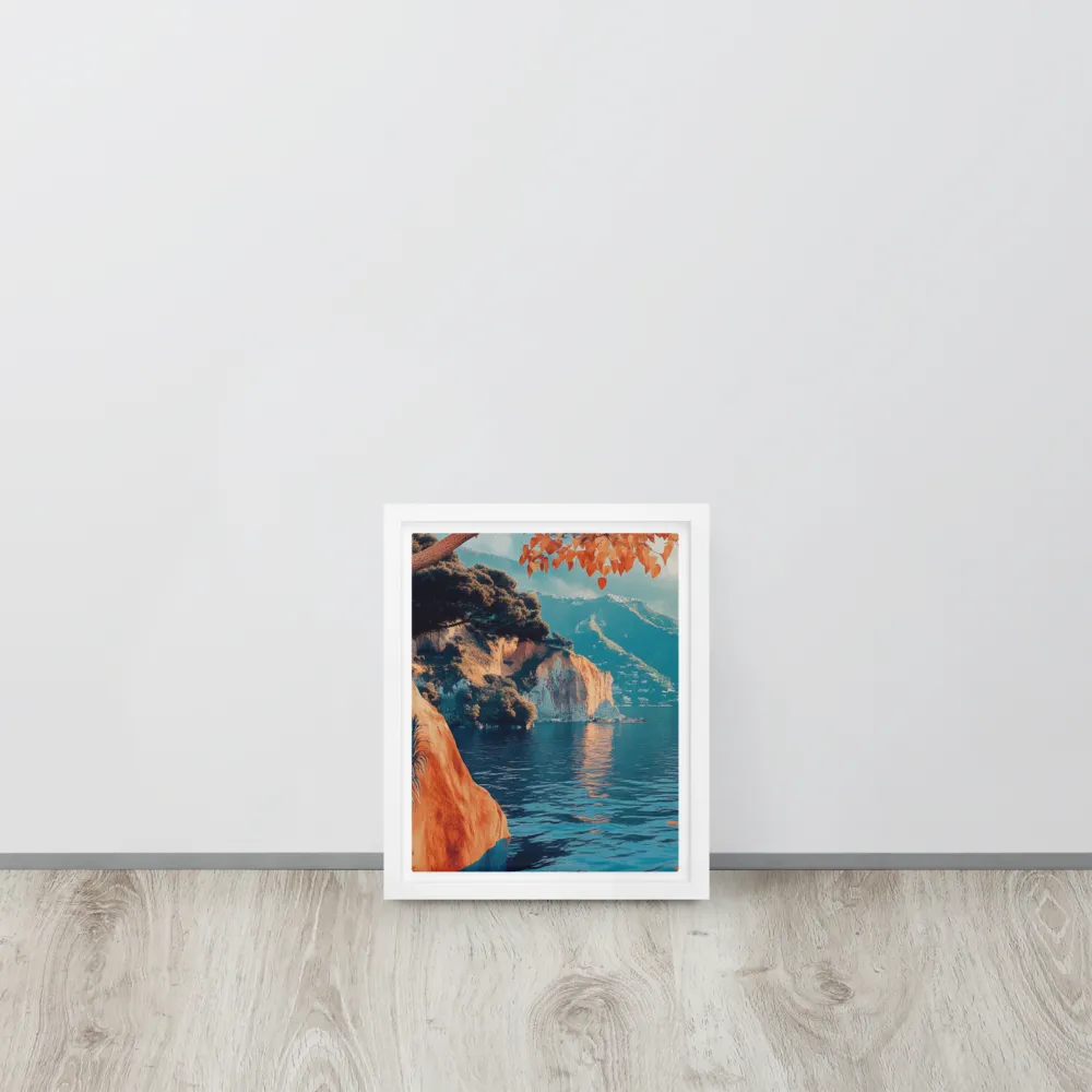 Elysian Waterscape | Canvas with White Frame | 8″×10″