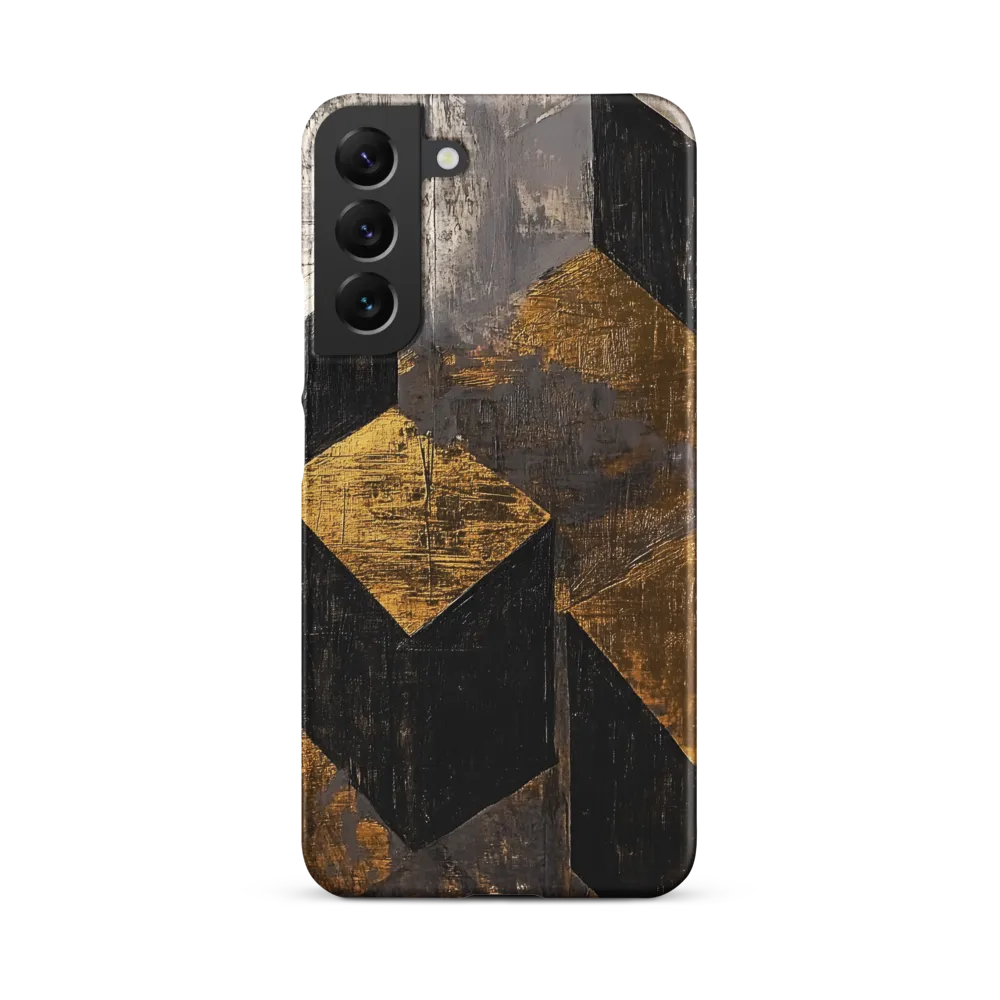 Geometric Harmony in Gold and Black | Phone Case |  S22 Plus | Snap Case | Matte