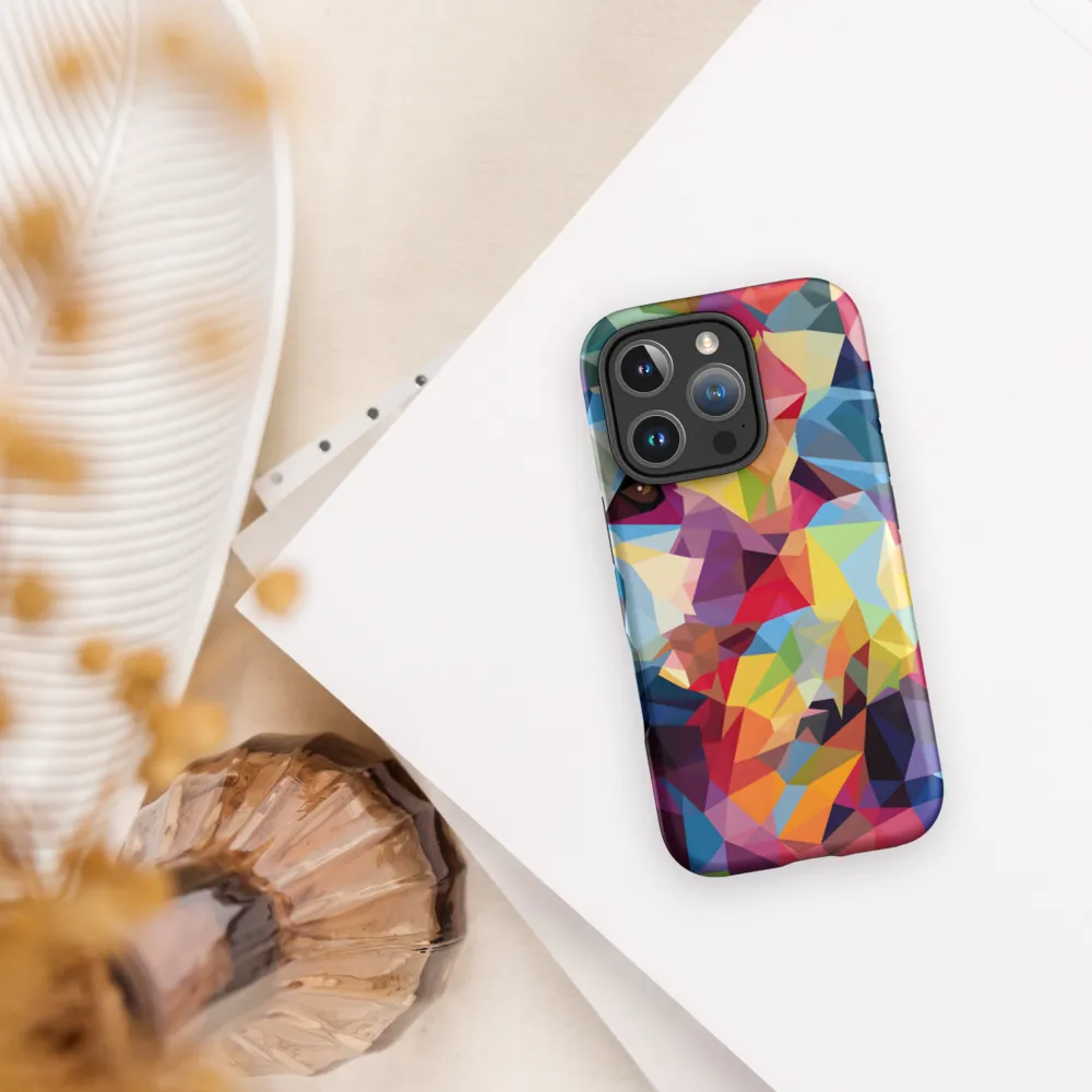 Playful Geometry: The Bear's Face | Phone Case |  16 Pro | Tough Case | Matte