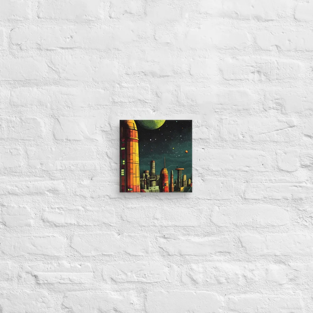 Cosmic Cityscape | Canvas | 8″×8″