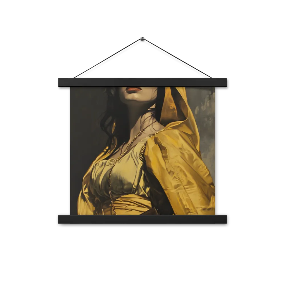 Veiled Confidence | Poster With Black Wood Hanger | 14″×14″