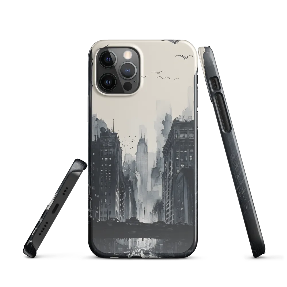 City Whispers: A Monochrome Reflection | Phone Case |  12 Pro | Snap Case | Glossy