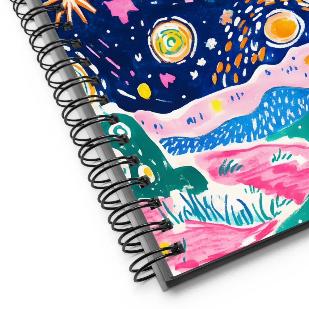 Whimsical Cosmic Landscape | Spiral Notebook