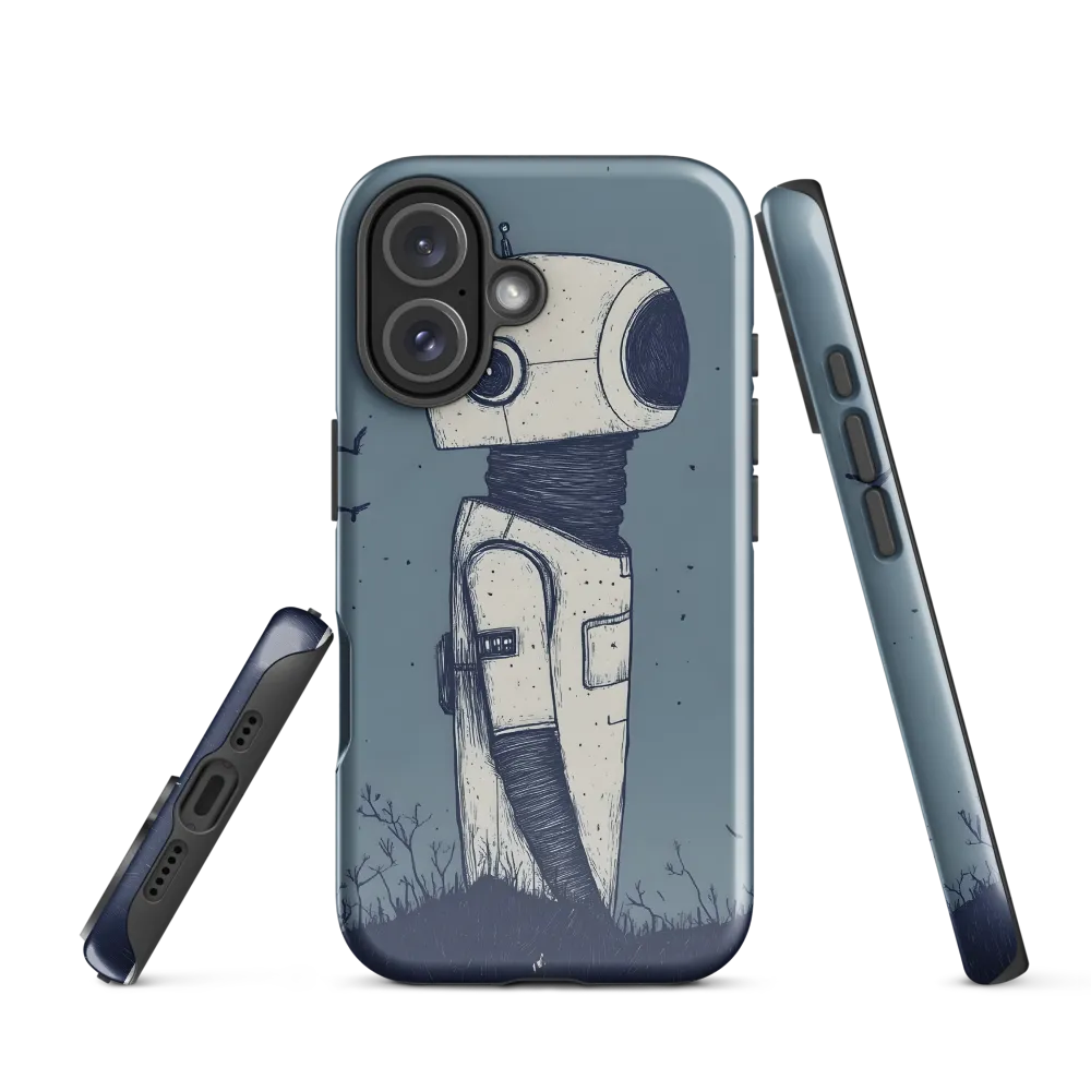 Contemplative Robot in a Barren Landscape