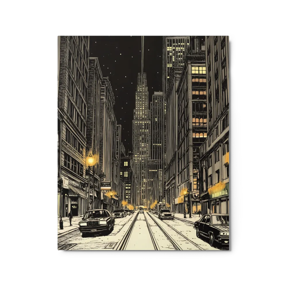 Whispers of the Night City | Metal Print | 16″×20″