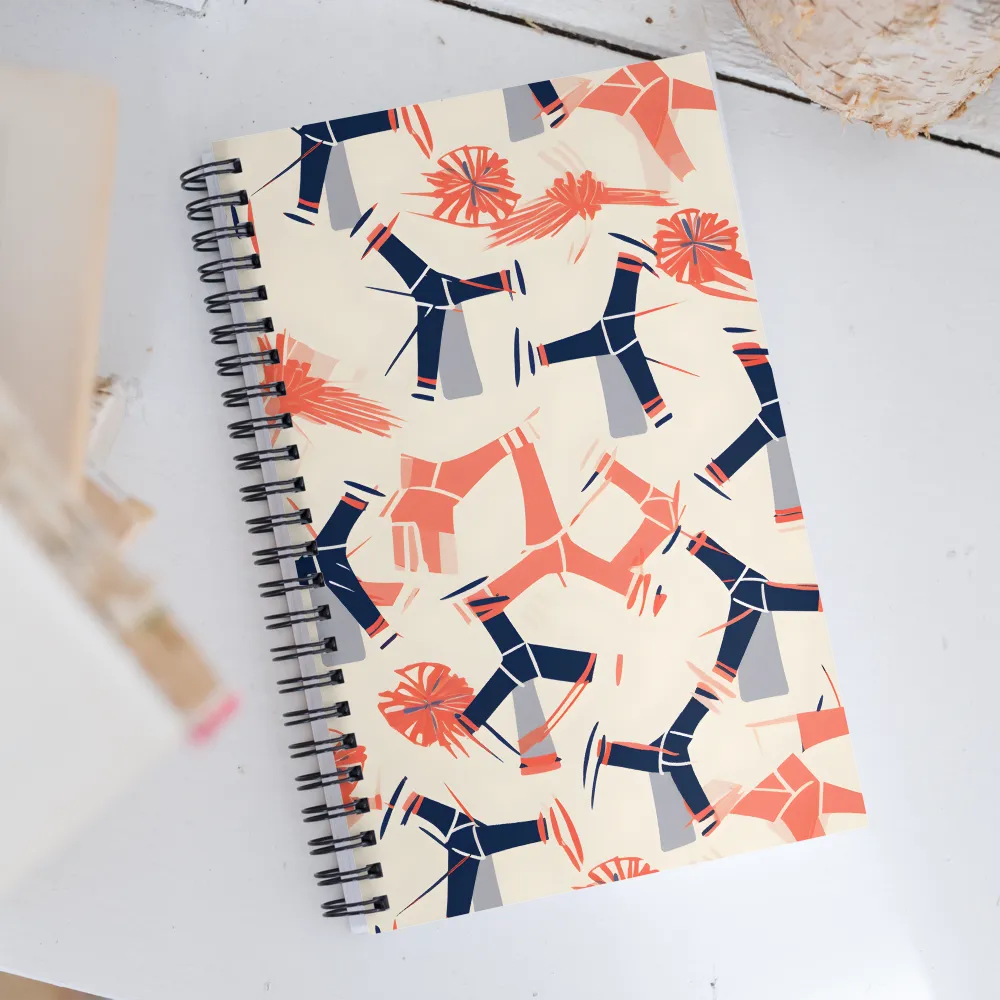 Whimsical Patterns of Nature and Femininity | Spiral Notebook