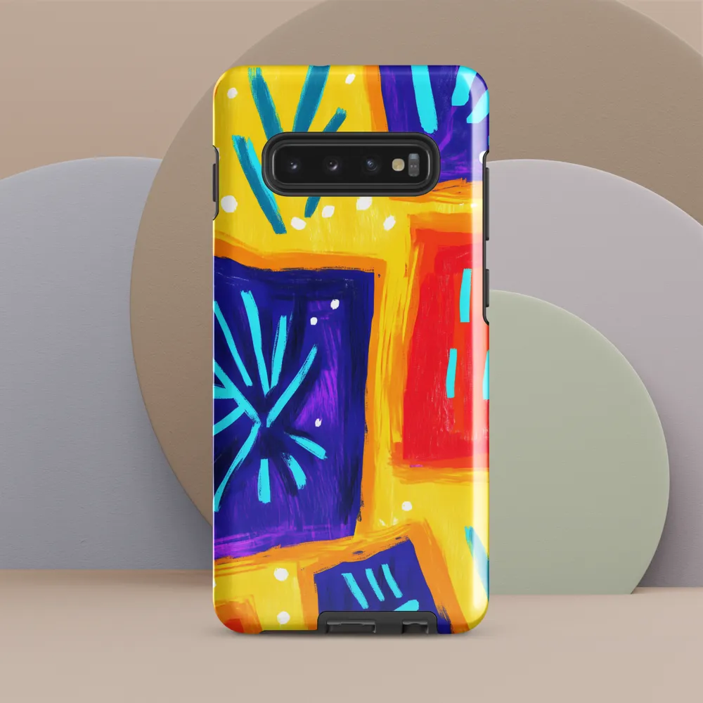 Vibrant Geometric Expressions | Phone Case |  S10 Plus | Tough Case | Glossy