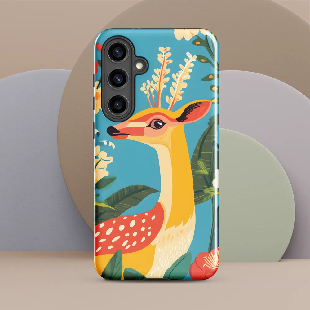 Serene Majesty: A Vibrant Deer Amidst Flora