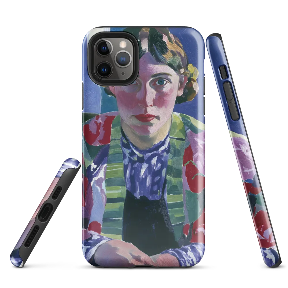 Vibrant Gaze: A Modernist Portrait | Phone Case |  11 Pro Max | Tough Case | Glossy