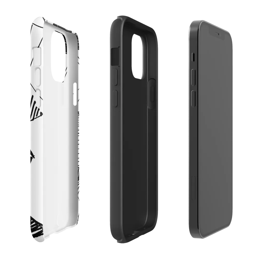 Dynamic Geometry in Ink | Phone Case |  12 Pro | Tough Case | Glossy