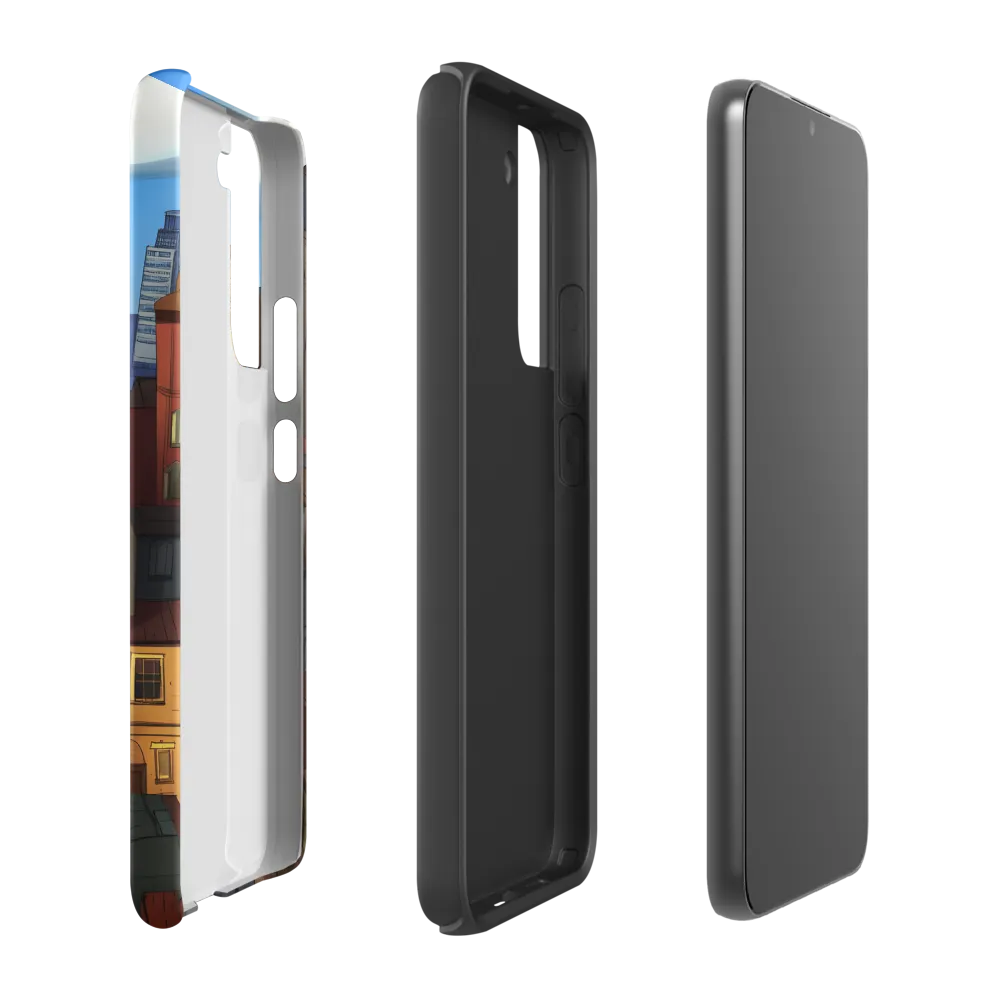 Urban Symphony: A Colorful Cityscape | Phone Case |  S22 Plus | Tough Case | Matte