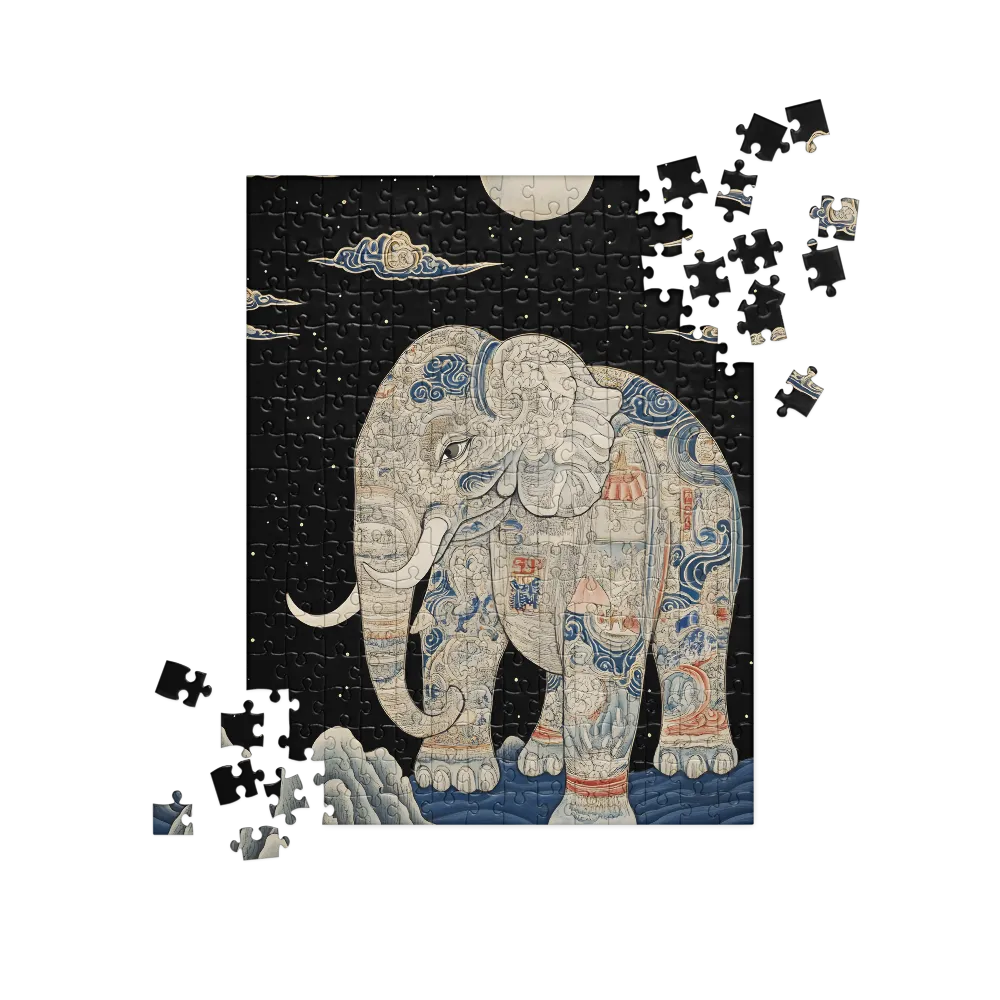 The Majestic Tale of the Painted Elephant | Jigsaw Puzzle | 252 pieces