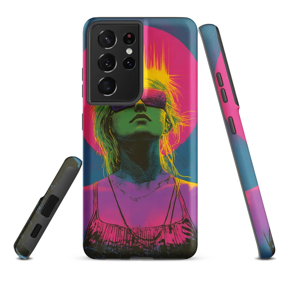 Neon Dreams: Portrait of a Modern Muse | Phone Case |  S21 Ultra | Tough Case | Matte