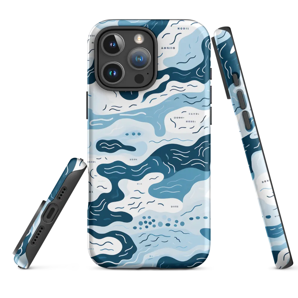 Flowing Waters: An Abstract Journey | Phone Case |  16 Pro Max | Tough Case | Matte