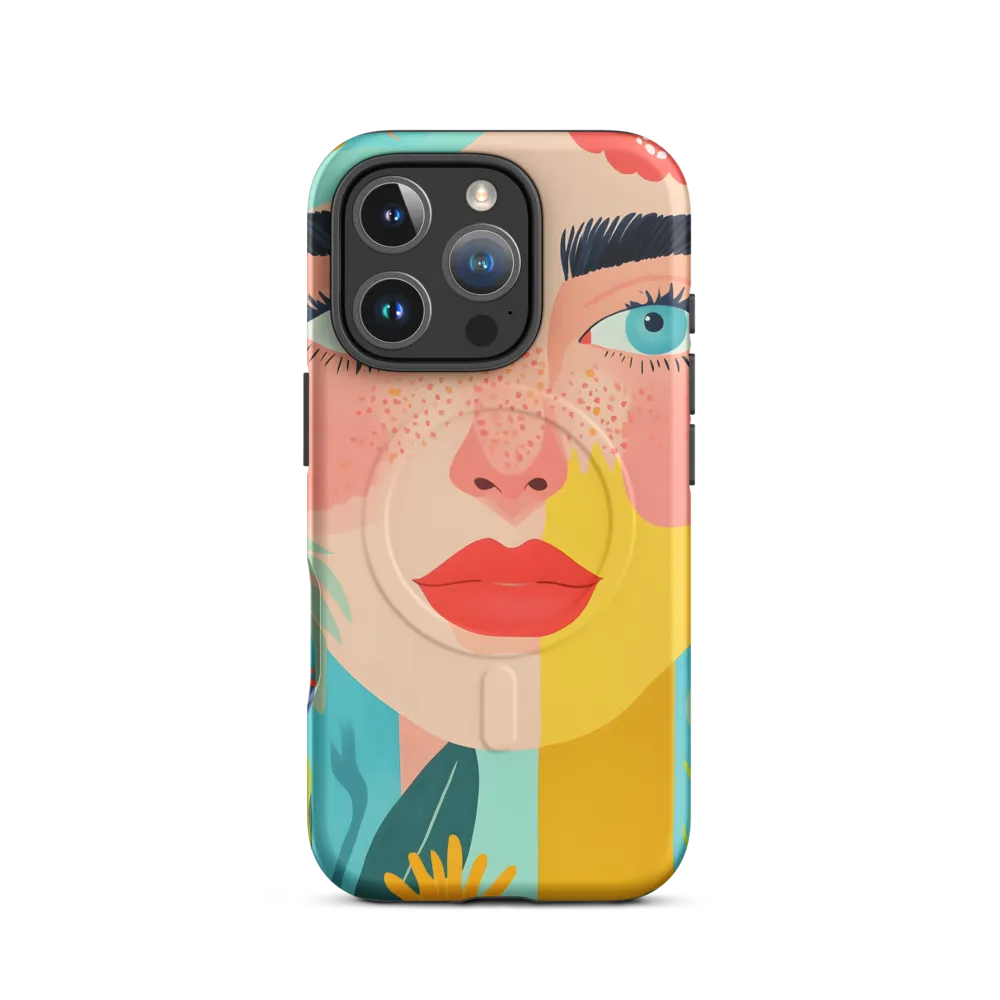 Floral Serenity: A Modern Portrait
