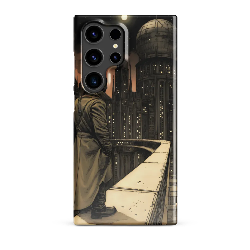 A Contemplative Gaze Over the Futuristic Metropolis
