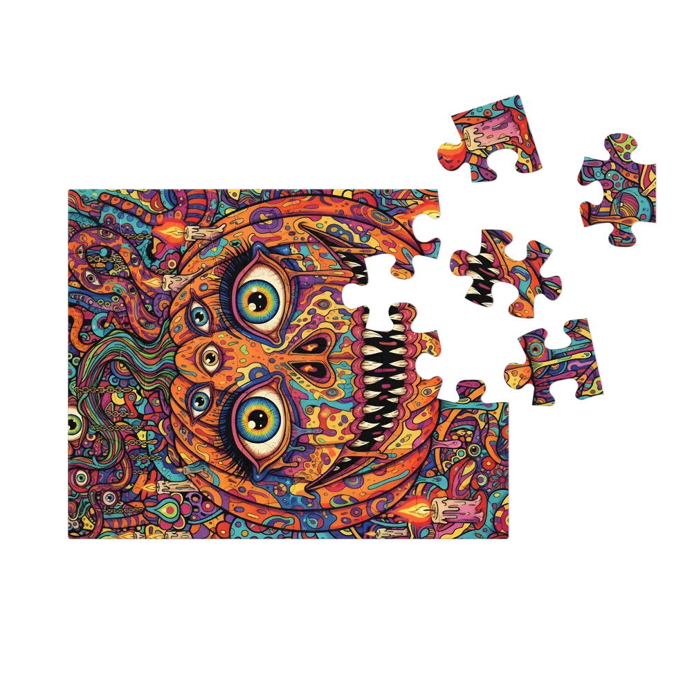 Psychedelic Jack-o'-Lantern 
 Jigsaw Puzzle in Tin Box