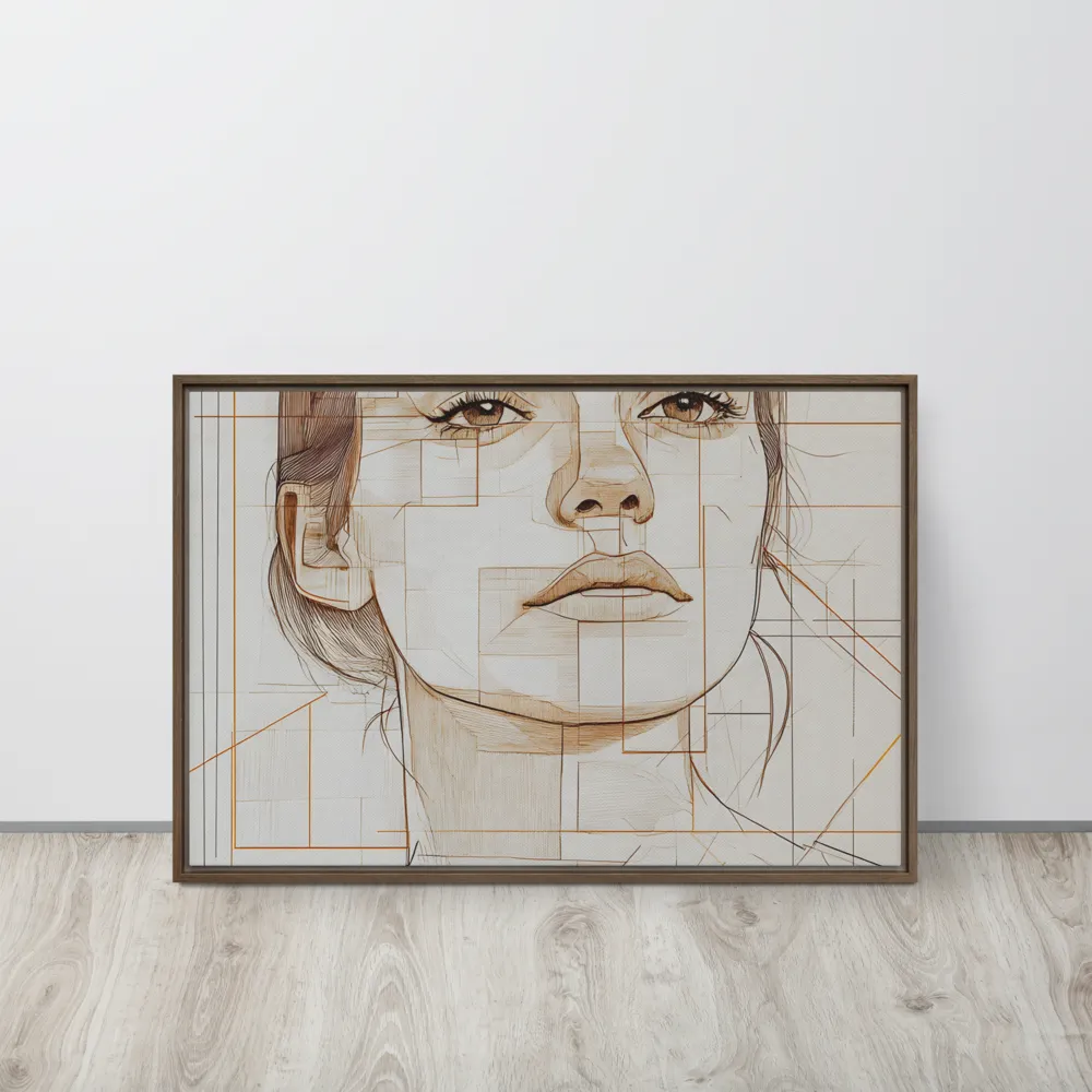 Geometric Serenity: A Minimalist Portrait